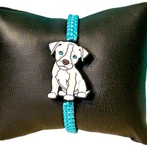 Dog Lovers’ Gray Pitbull Friendship Bracelet